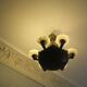 Antique bronze and alabaster 6-light chandelier, 1910