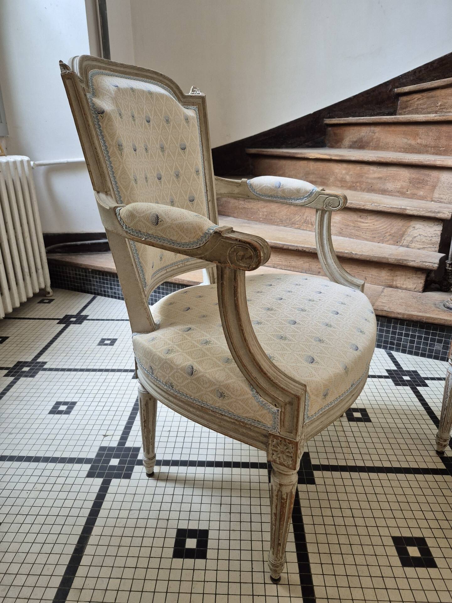 Pair of Louis XVI style armchairs