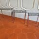 3 nesting tables from the 1970s in smoked glass.