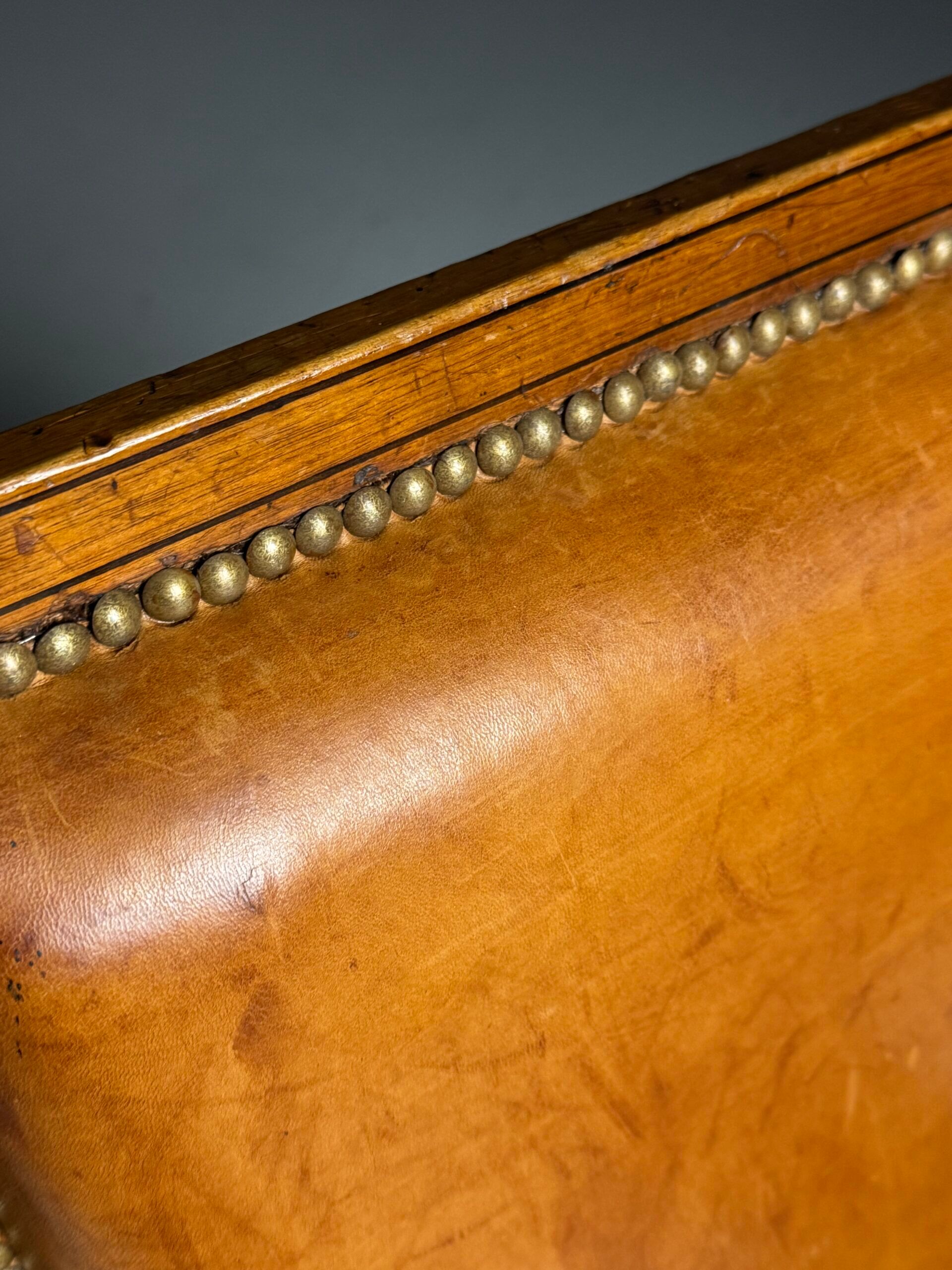 French armchair 19th century leather