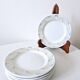5 dessert plates porcelain RARE model 90 years Fouquet's Paris