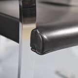 Set of 6+1 Mies van der Rohe Brno black Bauhaus chairs