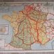 Vidal wall school map No.7 France Railways