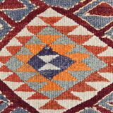 3x10 Salmon Geometric Pattern Vintage Runner, Mid Century Modern, 92x302 Cm