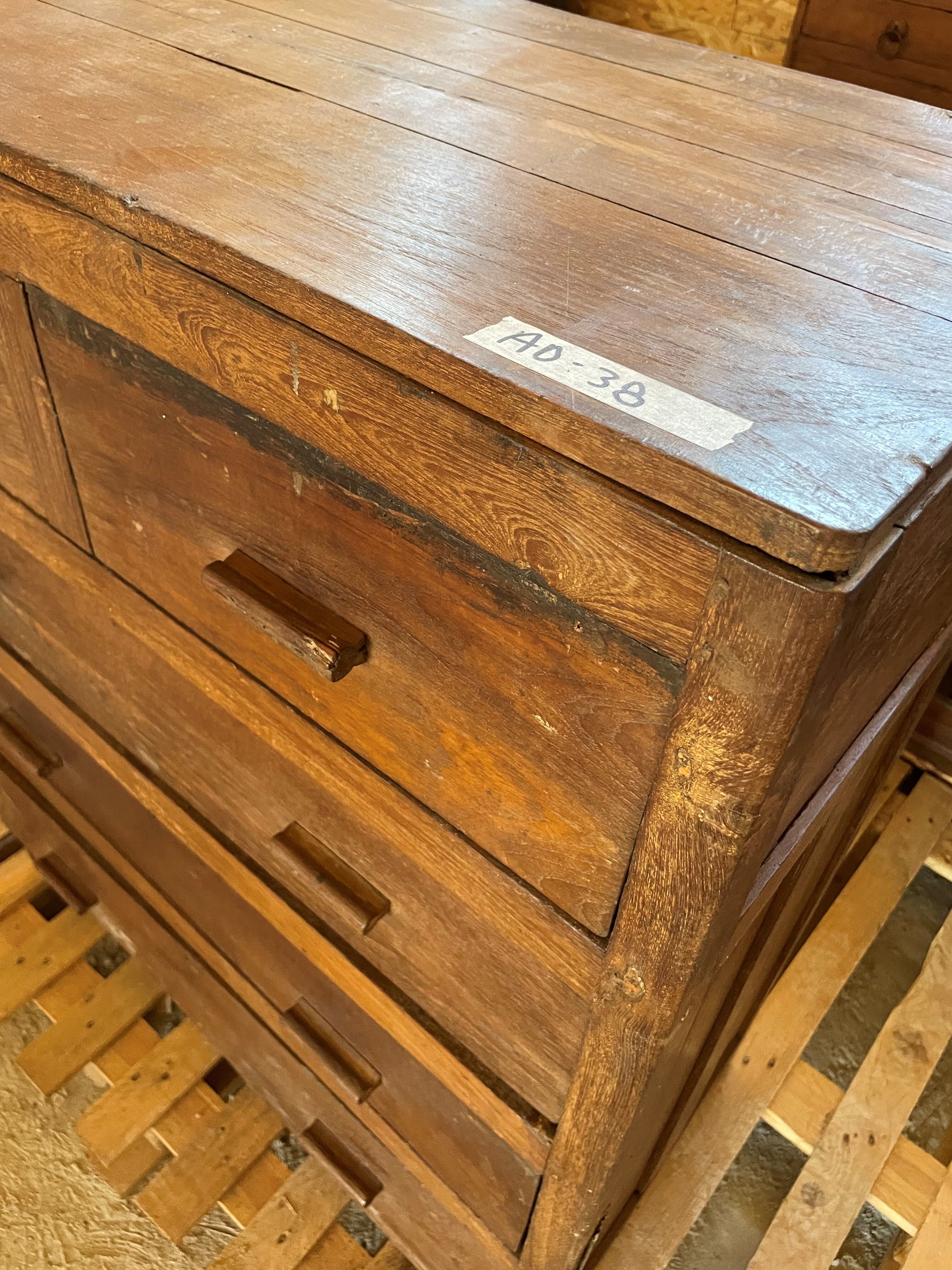Antique teak chest of drawers