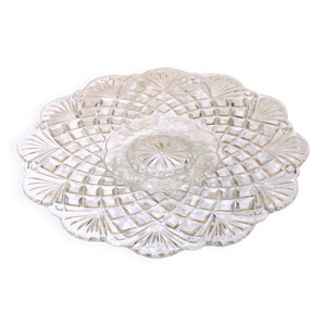 Plat sur pied en verre