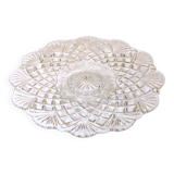 Pressed glass plate in the Pineapple style by Smith Glass, 30cm