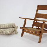 Hans J. Wegner Oak Reclining Lounge Chair Model AP71, Denmark 1968