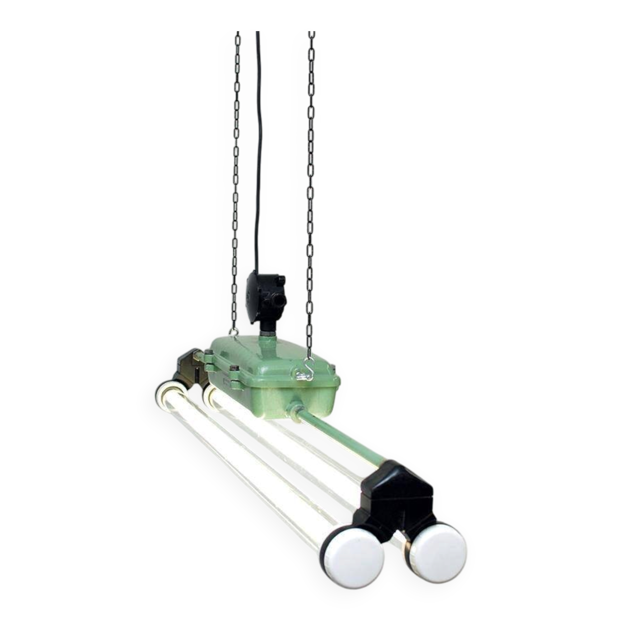 Set of 2 vintage neon pendants from East Germany 60s 70s