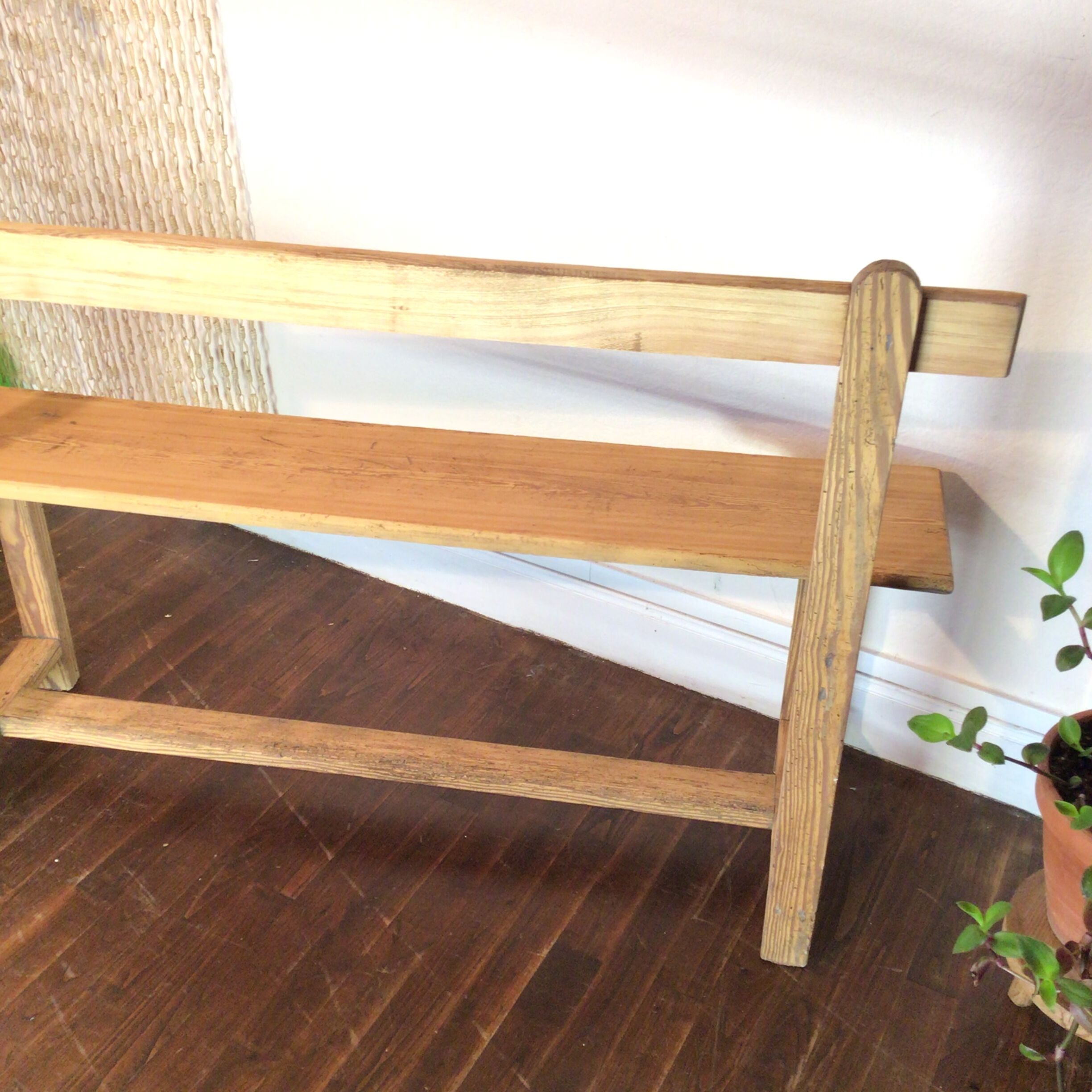 Oak school bench
