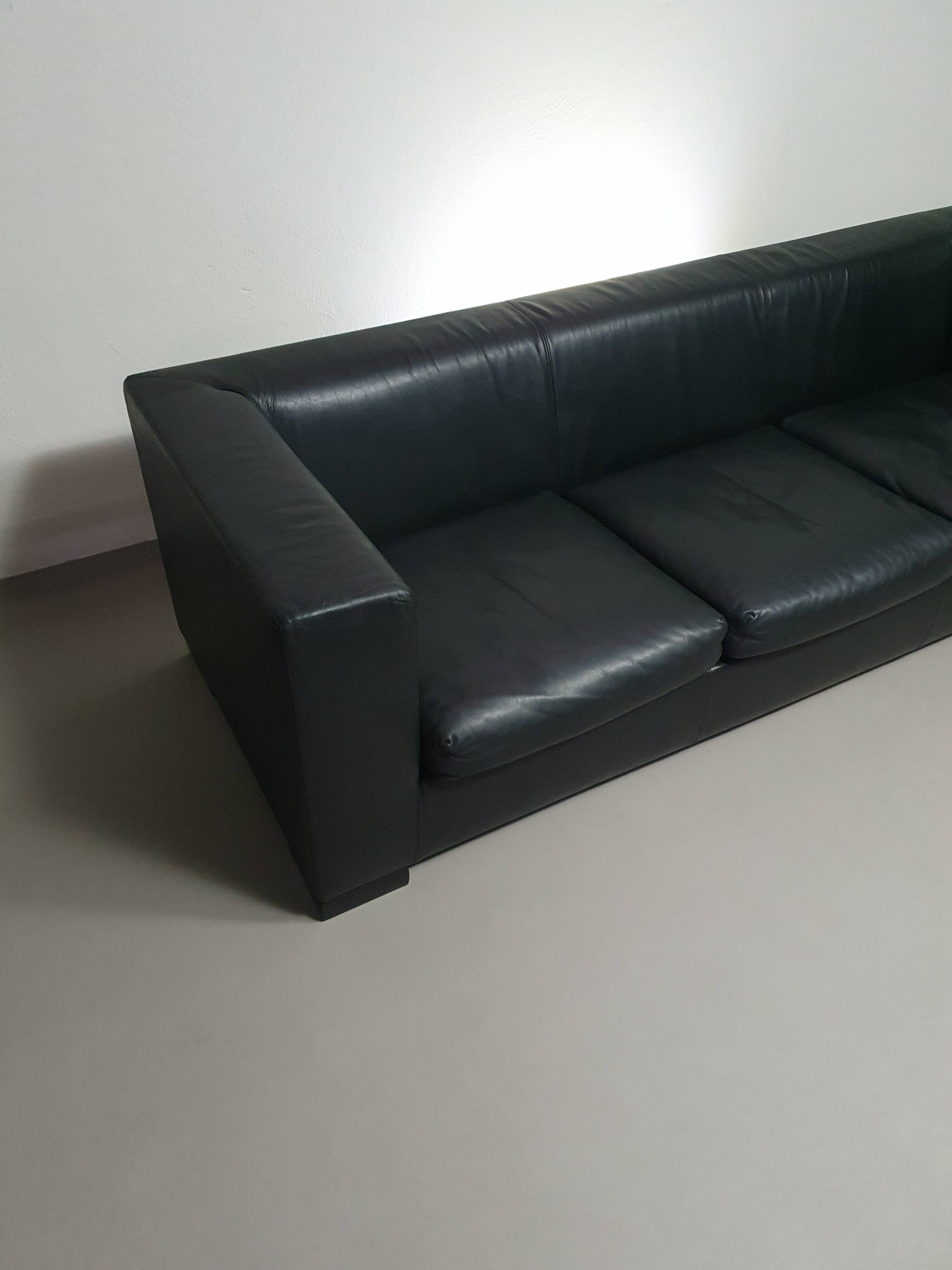 Wittmann leather sofa Camin by Paolo Piva