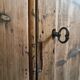 Antique French work cabinet in pine with two doors – rustic country style