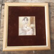 Female nude painting, Painting on copper.