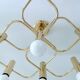 Large Space Age gilded ceiling light from Leola