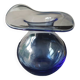 Bohemia Selection ball vase in handmade crystalline. Cobalt blue.