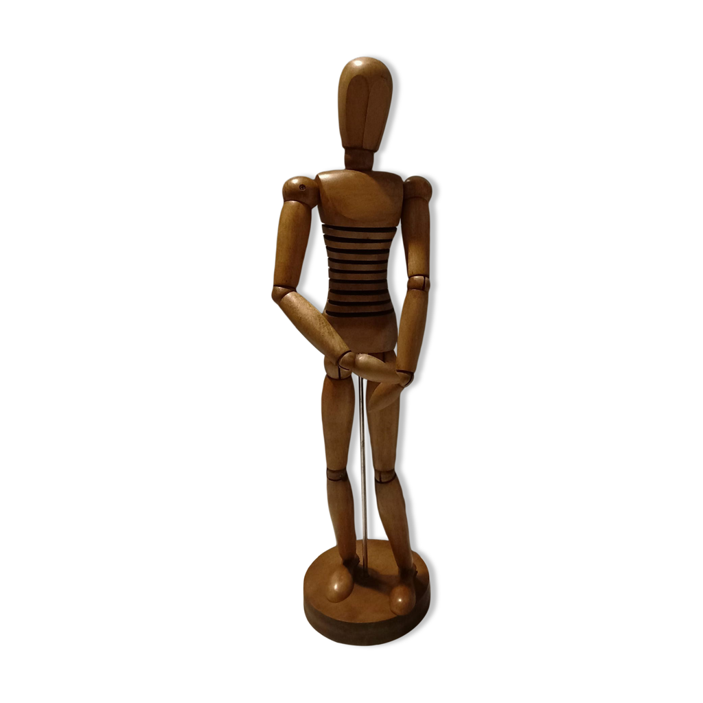Mannequin en bois, articulé, modèle homme, vintage Selency