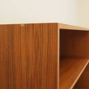 Danish Teak Shelving Unit with Bar Cabinet, 1970s