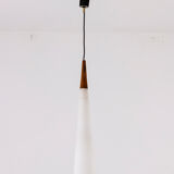 Suspension in opaline and teak, 1970s