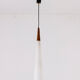 Suspension in opaline and teak, 1970s