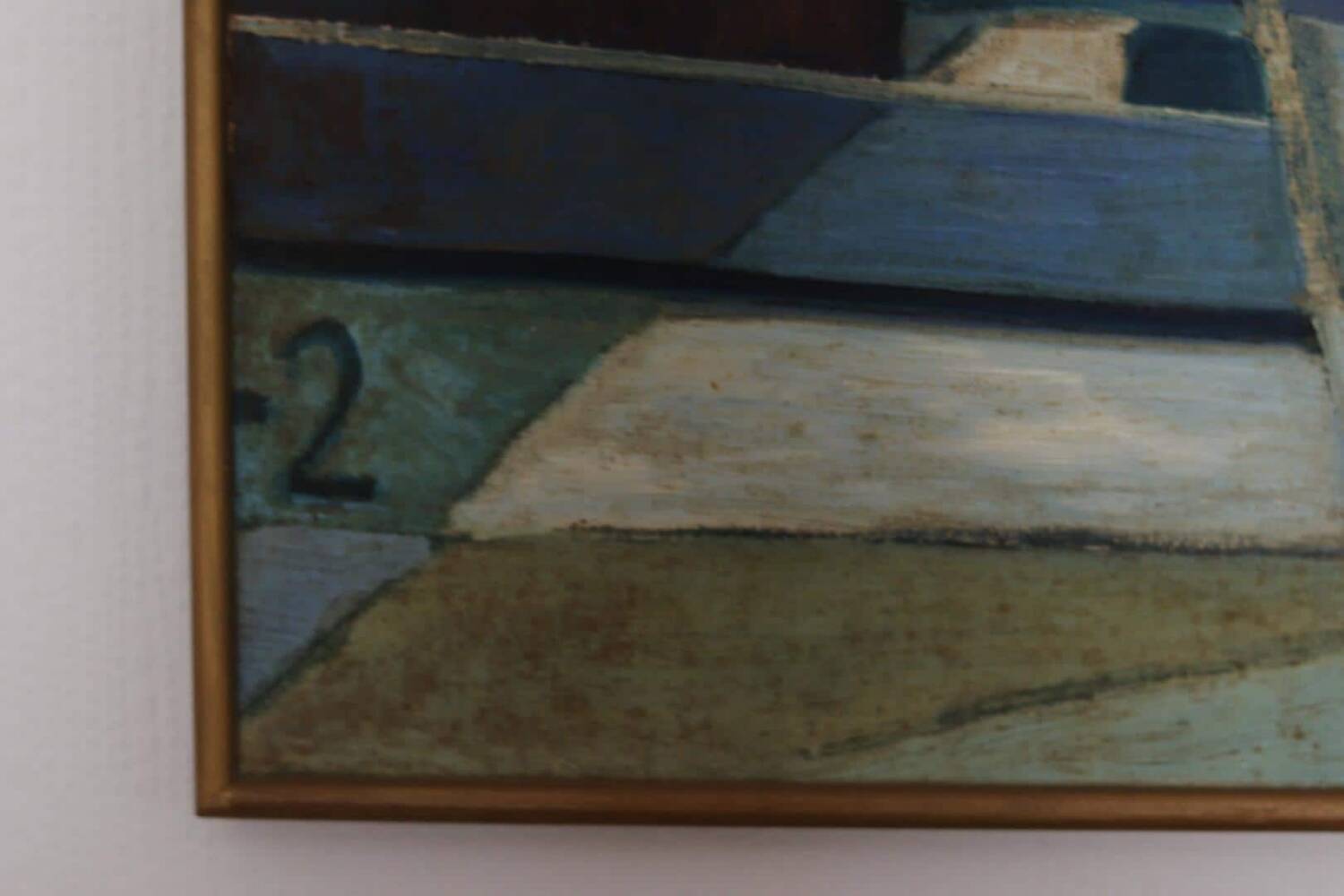 Original  Swedish Oil on Canvas – “Boats” by Kjell Lindberg – Vintage