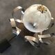 Suspension lustre Mazzega globe en verre de murano opalescent