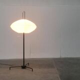 German floor lamp metal and plastic Tripod Ufo 370 by Bega, 1950s