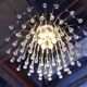 Mid-century waterfall hanging lamp with glass drops