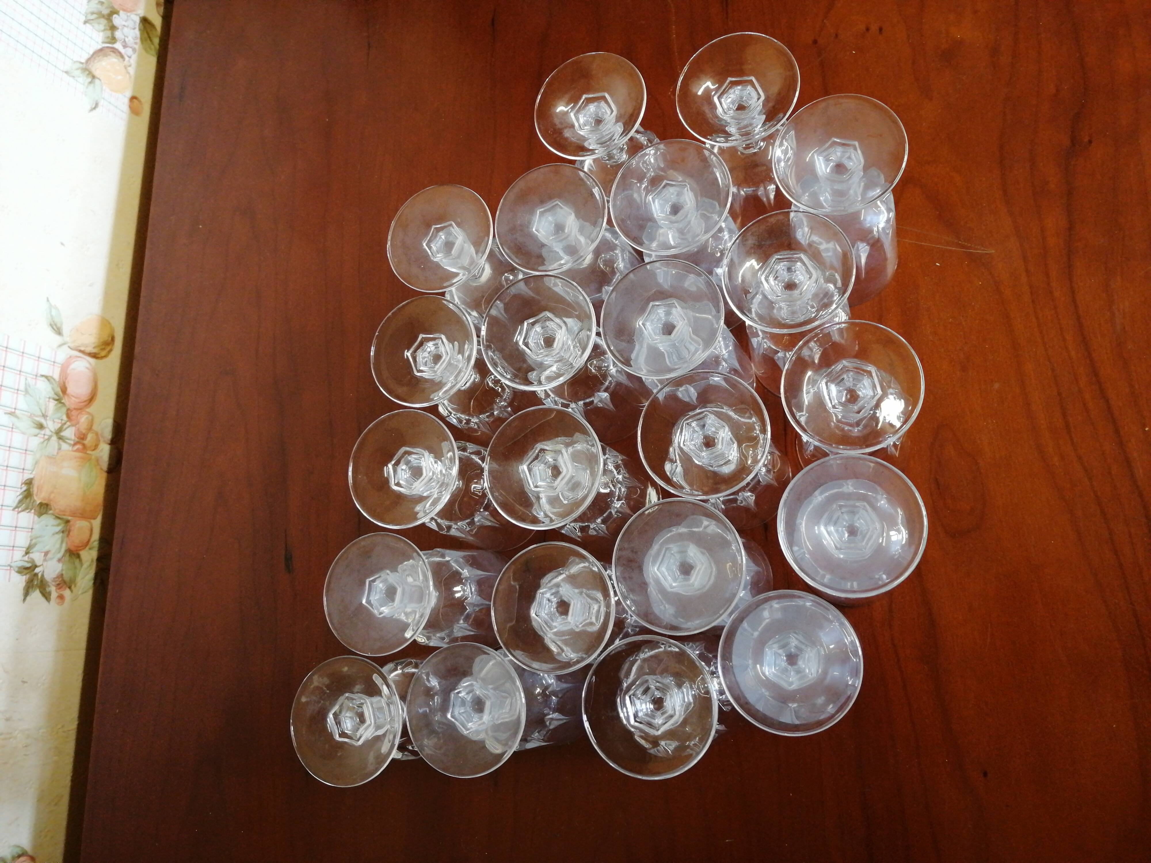 Crystal liqueur glasses