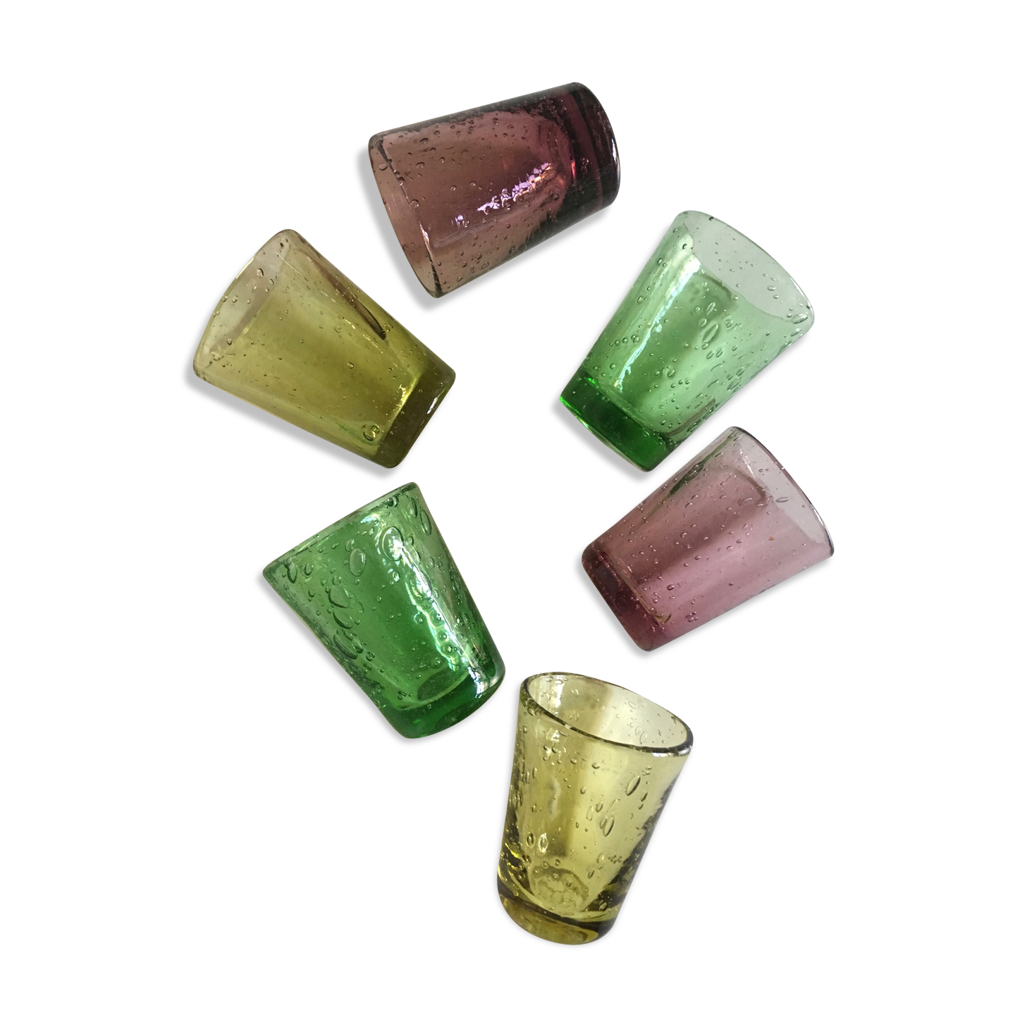 Set of 6 cups shot from Biot