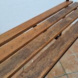 Bench in painted metal and wood, 100 cm