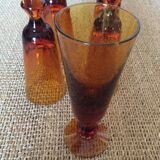 6 bubbled glasses