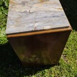 Art deco bedside table, marble top