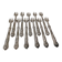 11 silver oyster forks, 800 Minerva style, Louis Philippe