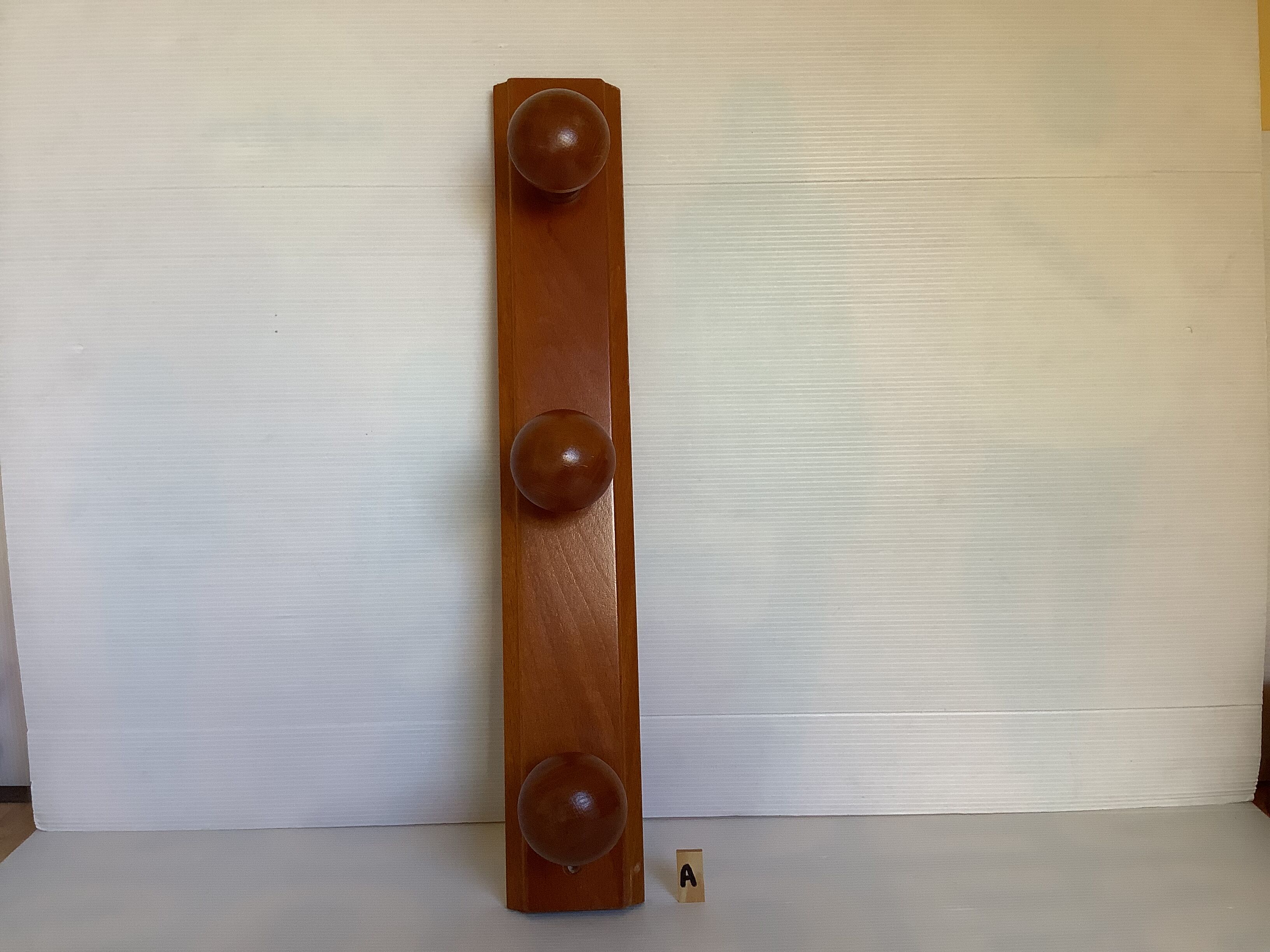 Coat rack wood hooks mushrooms