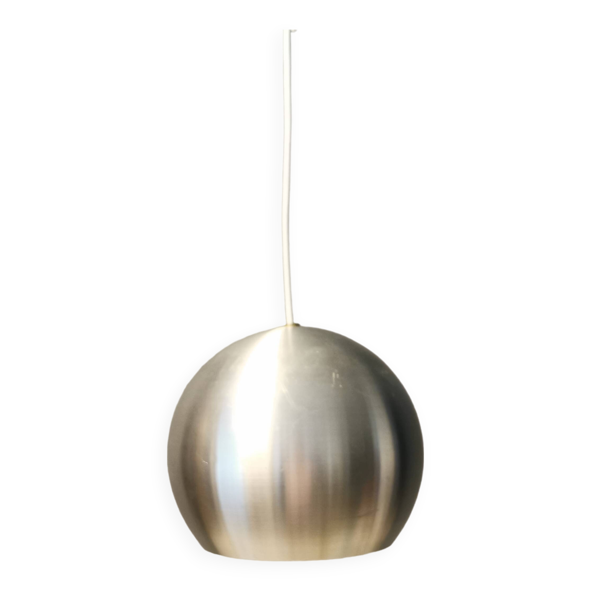 Lampe à suspension danoise originale en métal argenté, modèle "Ball" conçue par Benny Frandsen 1980