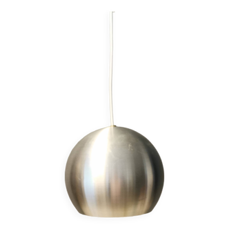 Original Danish hanging lamp in silver-coloured metal, model ‘Ball’ designed by Benny Frandsen 1980s