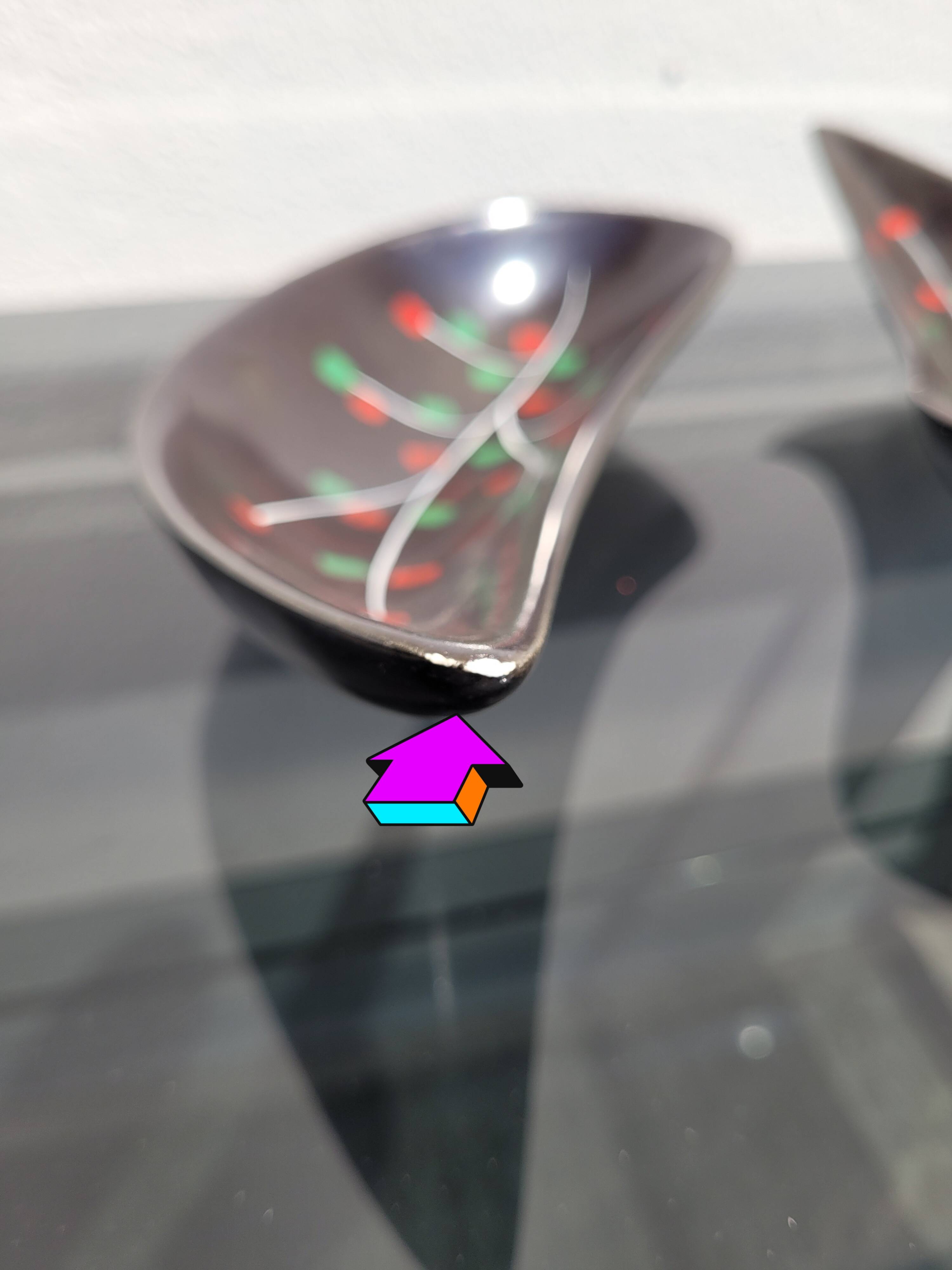 Pair of pockets tray by Gien 1950 or ramekins