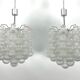 Pair of Mid-Century Murano Bubble Glass chandeliers. Italy 1960s