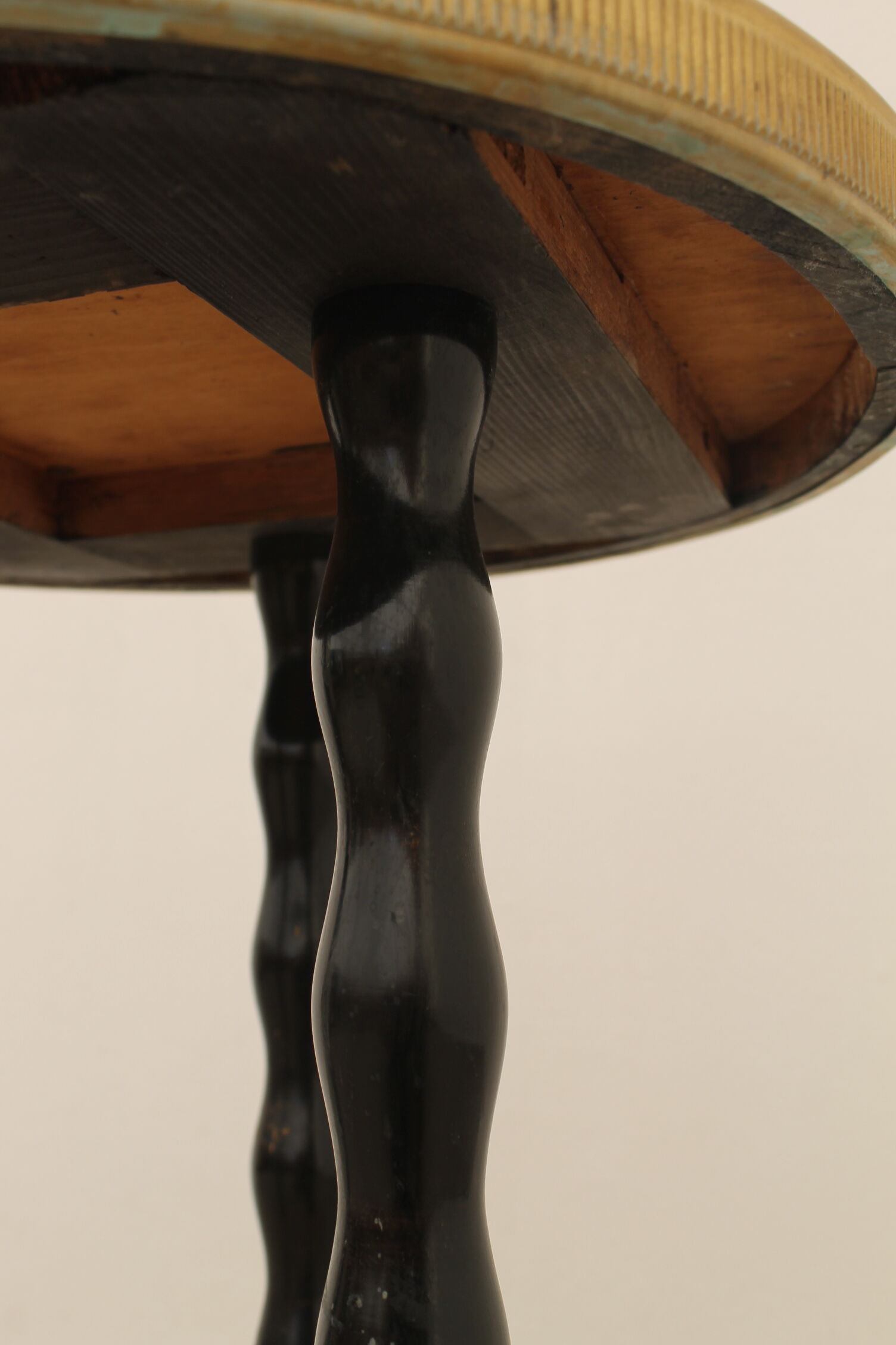 Art deco wood and brass side table 1930s