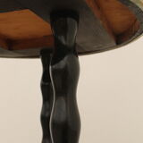 Art deco wood and brass side table 1930s