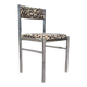 Chaise en métal chromé et tissu léopard, 1970