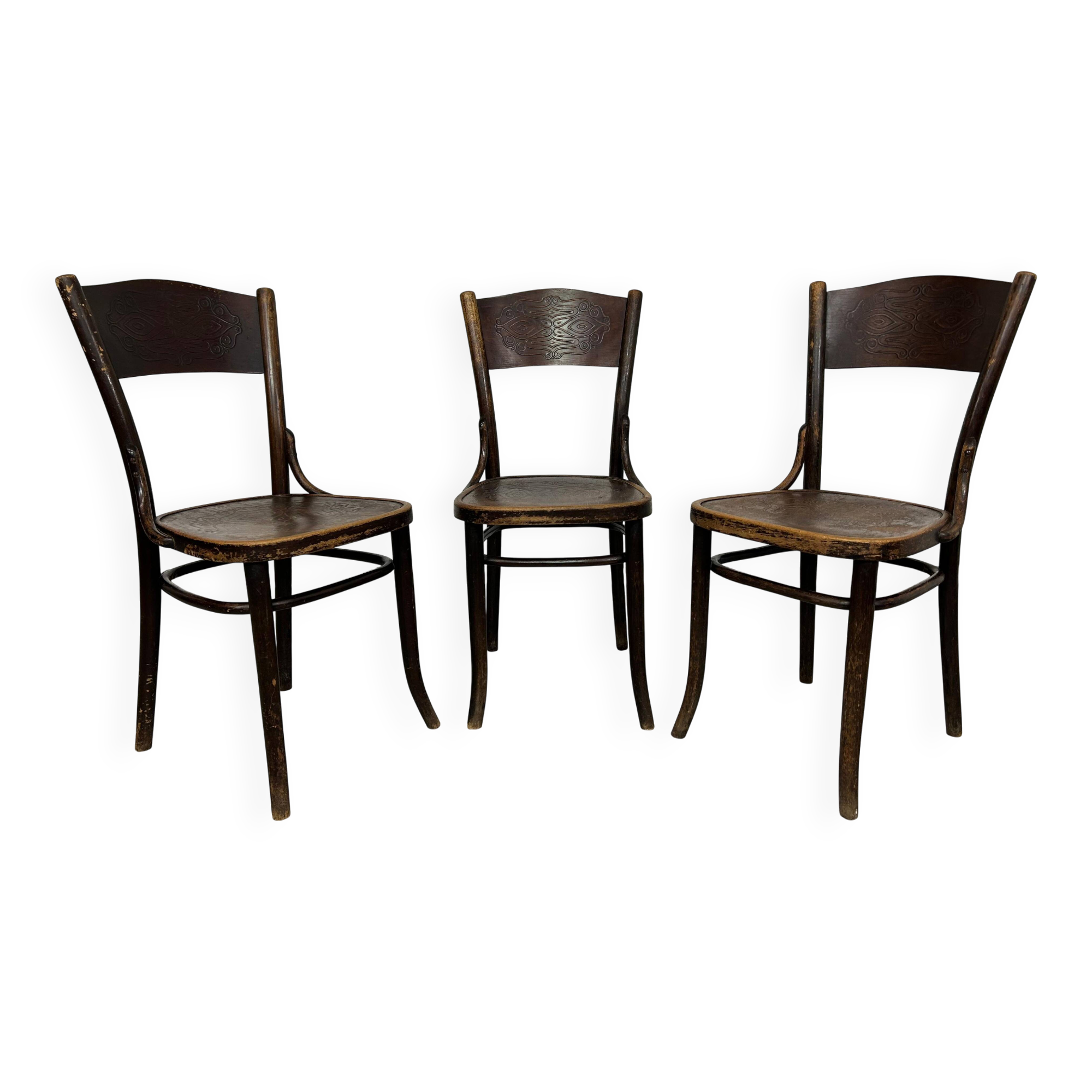 Ensemble de 3 chaises de salle à manger par J&J Kohn
