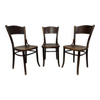 Set of 3 dining chairs by J&J Kohn