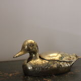 Empty pocket vintage brass duck