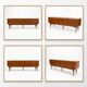 Scandinavian teak enfilade from the 1960s / 222cm in length.