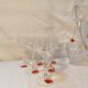 Set of 6 wine glasses and carafe in Lorraine Crystal - Gérard Model