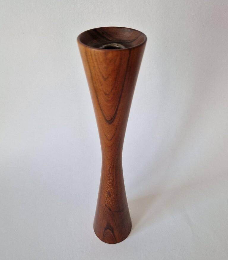 Midcentury Rare Rosewood Candleholder Casa Finland, Brazil, 1970s
