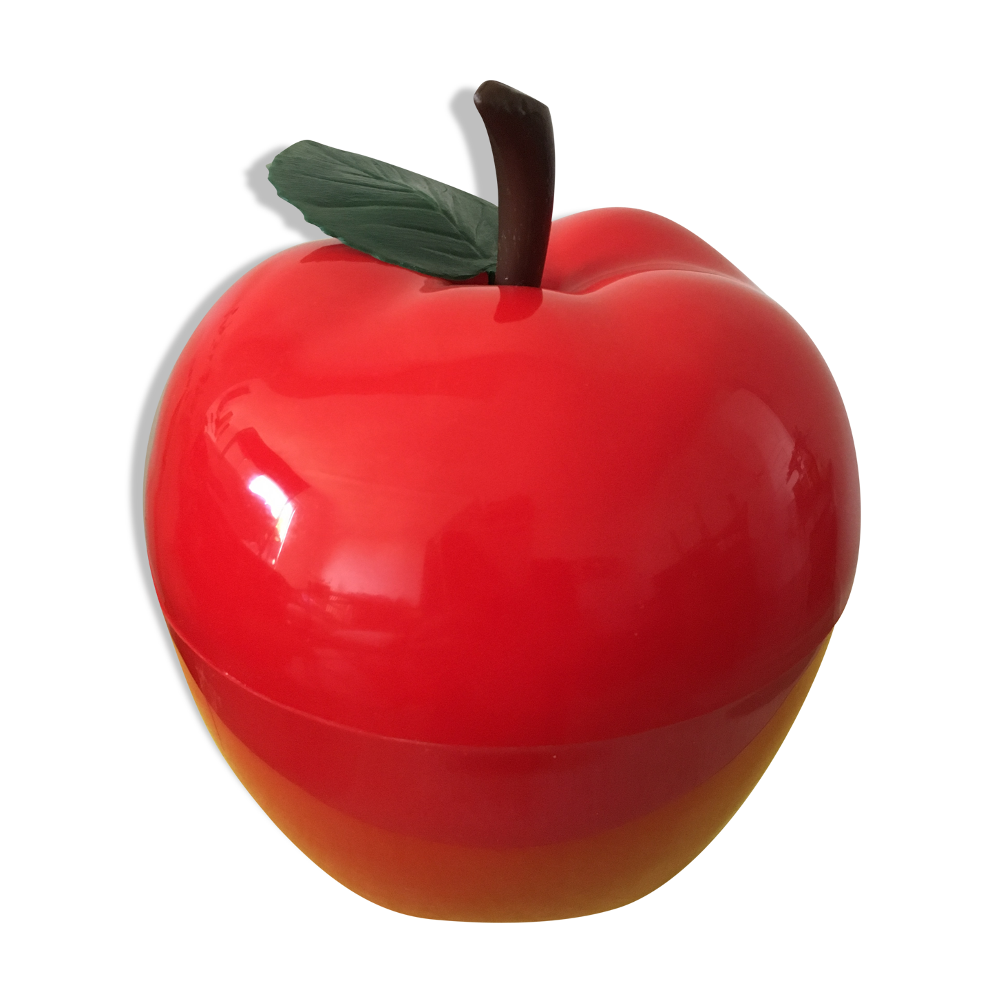 Red apple ice bucket vintage