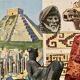 Illustrated plate on Mexican and Mayan art, 1940s-50s