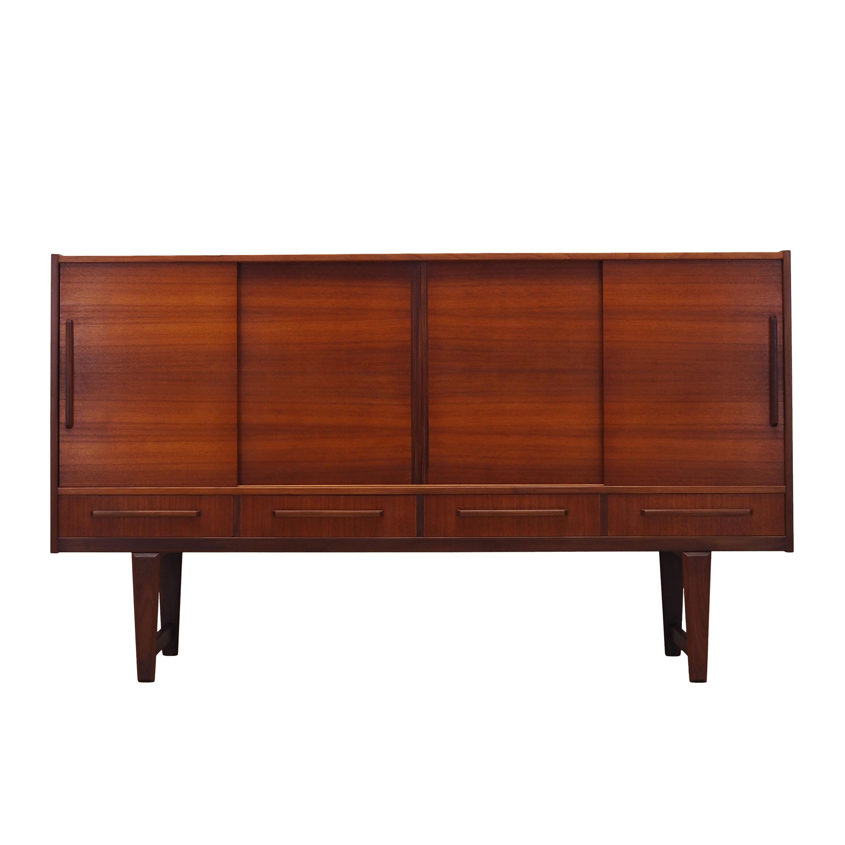 Teak highboard, Danish design, 1960s, manufacturer: PMJ Viby J